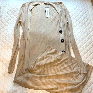 Long sweater cardigan